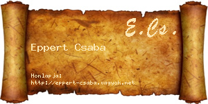 Eppert Csaba névjegykártya