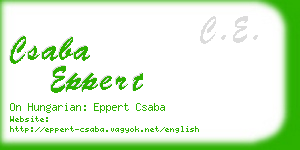 csaba eppert business card